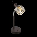 Globo 54357-1T LED stolní svítidlo Isla 1x4W | E14 LED | 196lm | 3000K - vypínač na těle, bronz, kouřové sklo