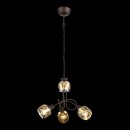 Globo 54357-3H závěsné stropní svítidlo Indiana 3x40W | E14 | | 1x LED 5W | 305lm | 3000K - bronz, kouřové sklo