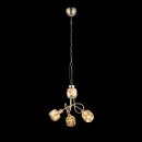 Globo 54358-3H závěsné stropní svítidlo Mero 3x40W | E14 | 1x LED 5W | 305lm | 3000K - zlatá, jantarová
