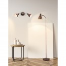 Globo 54647S stojací svítidlo Giorgio 1x40W | E14 - ohebné rameno, kabelový spínač, hnědá