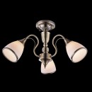 Globo 54706-3 přisazené stropní svítidlo Comodoro 3x60W | E14 - antický bronz, opál