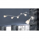 Globo 54919-6 přisazené stropní bodové svítidlo Tadeus I 6x40W | E14 - nastavitelné, chrom, opál