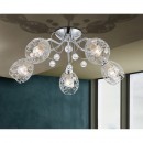 Globo 56689-5 přisazené stropní svítidlo Kordula 1x40W | E14 - chrom, průhledný křišťál