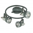 Globo 57000-3 přisazené stropní svítidlo Sabinyo 3x50W | GU10 - šedá, chrom