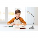 Globo 58244 LED stolní svítidlo Shannon 1x5W | 400lm | 3000K - ohebné rameno, dotykový stmívač, stříbrná