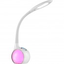 Globo 58278 LED stolní lampa Tarron 1x5W | 280lm | 5500K | RGB - dotykový stmívač, osvětlený podstavec, fixace barvy, bílá