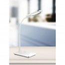 Globo 58298 LED stolní svítidlo Hekla 1x5W | 250lm | 3000-6000K - bezdrátová nabíječka, USB nabíjecí kabel, dotykový stmívač, ohebné rameno, bílá