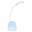 Globo 58324 LED stolní svítidlo Margaery 1x3W | 155lm | 3000K-4000K-5700K | RGB - držák na tužky, měnič barev, fixace barev, dotykový stmívač, USB, bílá