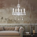Globo 63126-5 závěsné stropní svítidlo Pinja 5x40W | E14 - bílá, průhledný krystal