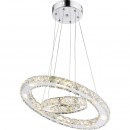 Globo 67037-24AA LED závěsné stropní svítidlo Marilyn I 1x24W | 1570lm | 4000K - chrom, krystal