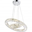 Globo 67037-24AA LED závěsné stropní svítidlo Marilyn I 1x24W | 1570lm | 4000K - chrom, krystal