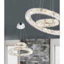 Globo 67037-24AA LED závěsné stropní svítidlo Marilyn I 1x24W | 1570lm | 4000K - chrom, krystal