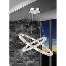 Globo 67038-48A LED závěsné stropní svítidlo lustr Marilyn I 1x48W | 3200lm | 4000K - chrom, průhledný křišťál