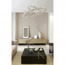 Globo 67038-64 LED závěsné svítidlo Marilyn I 1x64W | 3632lm | 4000K - chorm, průhledný krystal