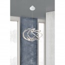 Globo 67823-40H LED závěsné stropní svítidlo Wave 1x40W | 2000lm | 3000K - chrom