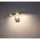 Globo 7830L LED nástěnné svítidlo nad obraz Picture 2x3W | 310lm | G9 LED | 3000K - vypínač na těle, nastavitelné, matný nikl