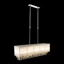 Globo 15094H2 závěsné stropní svítidlo Sierra 8x3W | G9 LED | 906lm | 3000K - nastavitelná výška, chrom, stříbrná, křišťál