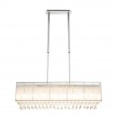 Globo 15094H2 závěsné stropní svítidlo Sierra 8x3W | G9 LED | 906lm | 3000K - nastavitelná výška, chrom, stříbrná, křišťál