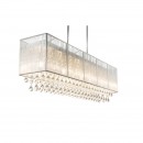 Globo 15094H2 závěsné stropní svítidlo Sierra 8x3W | G9 LED | 906lm | 3000K - nastavitelná výška, chrom, stříbrná, křišťál