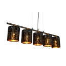 Globo 15264-5H závěsné stropní svítidlo Tuxon 5x25W | E14 - černá