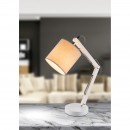 Globo 21511 stolní svítidlo Mattis 1x25W | E14 - nastavitelné rameno, bílá, béžová