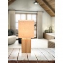 Globo 21698 stolní svítidlo Ilona 1x40W | E14 - dřevo, bílá