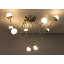 Globo 24134-10D LED přisazené stropní svítidlo Roslin 10x5W | 4700lm | 3000K - stmívatelné, ohebné ramena, matný nikl