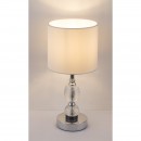 Globo 24136T stolní svítidlo Bronn 1x40W | E14 - kabelový spínač, chrom, bílá