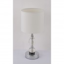 Globo 24136T stolní svítidlo Bronn 1x40W | E14 - kabelový spínač, chrom, bílá