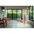 Globo 25819 stojací svítidlo 2x40W | E27 - imitace mušle, hnědá