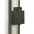 Globo 3158K venkovní stojací lampa Boston 1x60W | E27 | IP44- zabudované 2 zásuvky, mosaz, opál