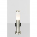 Globo 3158K venkovní stojací lampa Boston 1x60W | E27 | IP44- zabudované 2 zásuvky, mosaz, opál