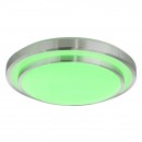 Globo 41738-48RGB LED stropní svítidlo Ina II 1x48W | 195-1950lm | 3000K-6500K | RGB - dálkový ovladač, fixace barev, měnič barev, stmívatelné, noční osvětlení, opál, bílá