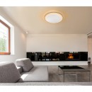 Globo 48378-40RGB LED stropní svítidlo Rudi 1x37W | 260-2600lm | 3000K-6000K | RGB - dálkový ovladač, fixace barev, stmívatelné, noční osvětlení, časovač, paměťová funkce, opál, bílá