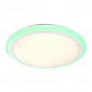 Globo 48378-40RGB LED stropní svítidlo Rudi 1x37W | 260-2600lm | 3000K-6000K | RGB - dálkový ovladač, fixace barev, stmívatelné, noční osvětlení, časovač, paměťová funkce, opál, bílá