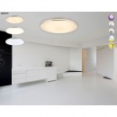 Globo 48388-90 LED stropní svítidlo Pierre 1x90W | 5900lm | 3000K-6500K - stmívatelné, dálkový ovladač, fixace barev, opál, bílá