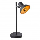 Globo 54001-1T LED stolní svítidlo Lotte 1x4W | 136lm | E14 LED | 2700K - černá, zlatá