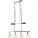 Globo 54341-4Z závěsné stropní svítidlo Elliott 4x5W | E14 LED | 1280lm | 3000K - včetně žárovek, nastavitelná výška, satinované sklo, matný nikl