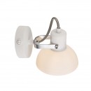 Globo 54657-1 nástěnné svítidlo Amory 1x40W | E14 - vypínač na těle, chrom, bílá