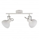 Globo 54657-2 nástěnné svítidlo Amory 2x40W | E14 - nastavitelné, vypínač na těle, chrom, bílá