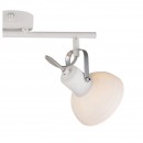Globo 54657-2 nástěnné svítidlo Amory 2x40W | E14 - nastavitelné, vypínač na těle, chrom, bílá