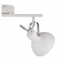 Globo 54657-2 nástěnné svítidlo Amory 2x40W | E14 - nastavitelné, vypínač na těle, chrom, bílá