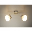 Globo 54657-2 nástěnné svítidlo Amory 2x40W | E14 - nastavitelné, vypínač na těle, chrom, bílá