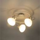 Globo 54657-3 přisazené stropní svítidlo Amory 3x40W | E14 - nastavitelné, chrom, bílá