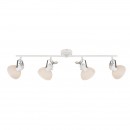 Globo 54657-4 přisazené stropní bodové svítidlo Amory 4x40W | E14 - nastavitelné, chrom, bílá