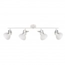 Globo 54657-4 přisazené stropní bodové svítidlo Amory 4x40W | E14 - nastavitelné, chrom, bílá
