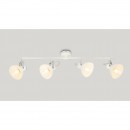Globo 54657-4 přisazené stropní bodové svítidlo Amory 4x40W | E14 - nastavitelné, chrom, bílá