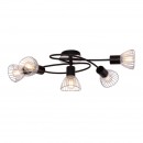 Globo 54815-5 přisazené stropní svítidlo Fassa 5x40W | E14 - černá, chrom