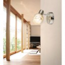 Globo 54840-1 nástěnné svítidlo 1x25W | E14 - vypínač na těle, matný nikl, chrom