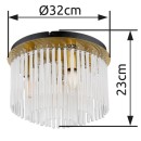 Globo GLB15698DM přisazené stropní svítidlo GORLEY E14
